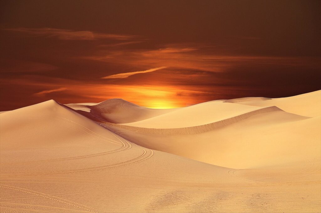 Sand dune sunset